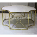 Fashion small round irregular stainless steel coffee table small round side table